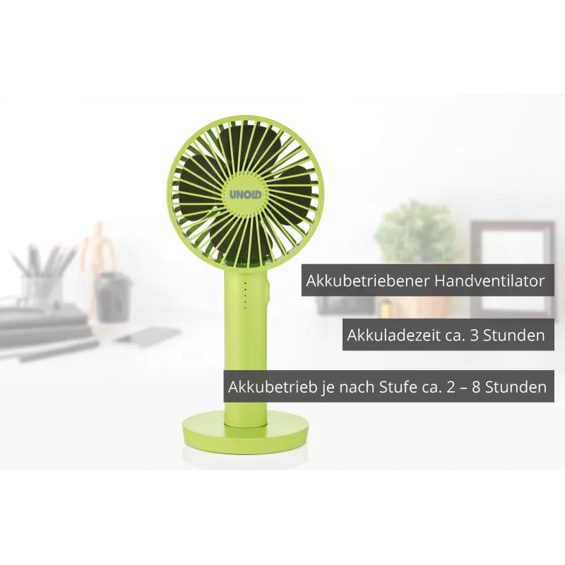Ventilador de mão Unold Breezy II verde 10 cm