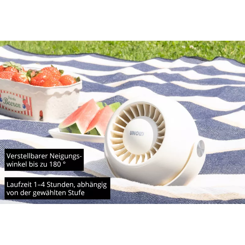 Ventilador pessoal compacto Unold Breezy Bowl 86670, creme