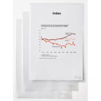 Pasta de documentos Rexel - standard, A4, PVC, transparente, 229 mm, 318 mm, 20 mm