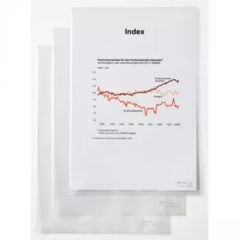 Pasta de documentos Rexel - standard, A4, PVC, transparente, 229 mm, 318 mm, 20 mm