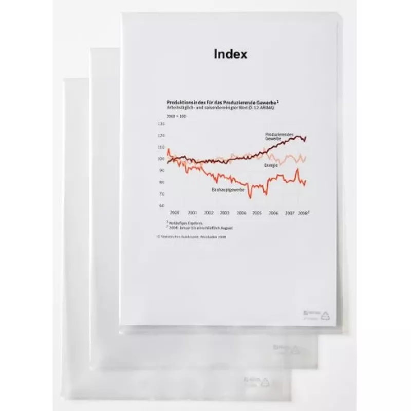 Pasta de documentos Rexel - standard, A4, PVC, transparente, 229 mm, 318 mm, 20 mm