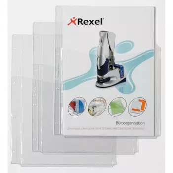 Bolsas Rexel Extraklasse com tampa frontal, 210 x 297 mm (A4), transparente, policloreto de vinilo, 0,18 mm, 220 mm, 318 mm