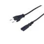 Cabo de alimentação de alta qualidade Equip, C7 para euro de 2 polos, 3,0 m, 3 m, 2 polos, conector fêmea C7, H03VVH2-F, 250 V, 2,5 A