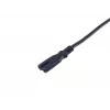 Cabo de alimentação de alta qualidade Equip, C7 para euro de 2 polos, 3,0 m, 3 m, 2 polos, conector fêmea C7, H03VVH2-F, 250 V, 2,5 A