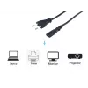 Cabo de alimentação de alta qualidade Equip, C7 para euro de 2 polos, 3,0 m, 3 m, 2 polos, conector fêmea C7, H03VVH2-F, 250 V, 2,5 A