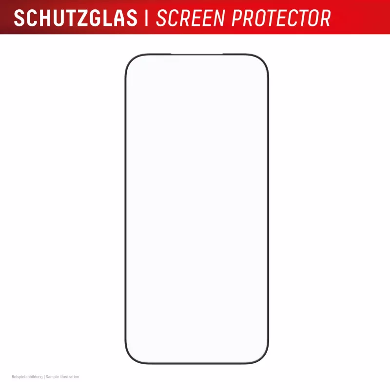 Película protetora de ecrã e.v.i. Displex Premium para iPhone 17 Pro Max com Mount Master (resistente a riscos e sujidade, transparente/preto)