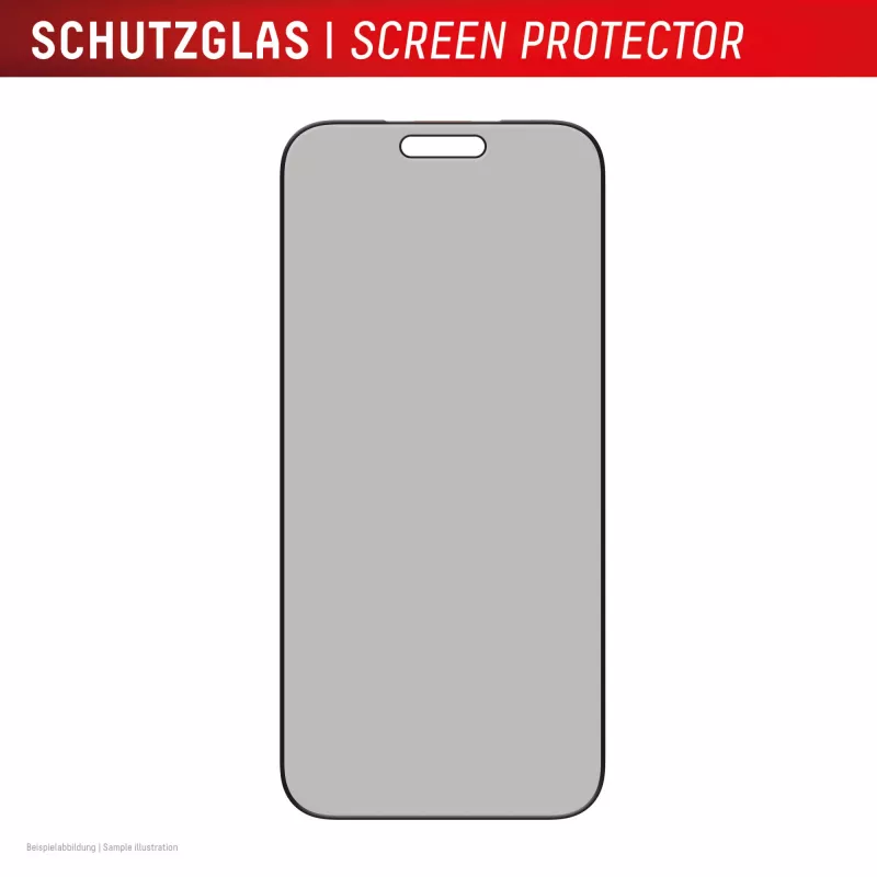 Vidro protetor de ecrã com filtro de privacidade em vidro temperado e.v.i. Displex (10H) para Apple iPhone 17 Pro Max, filtro de privacidade