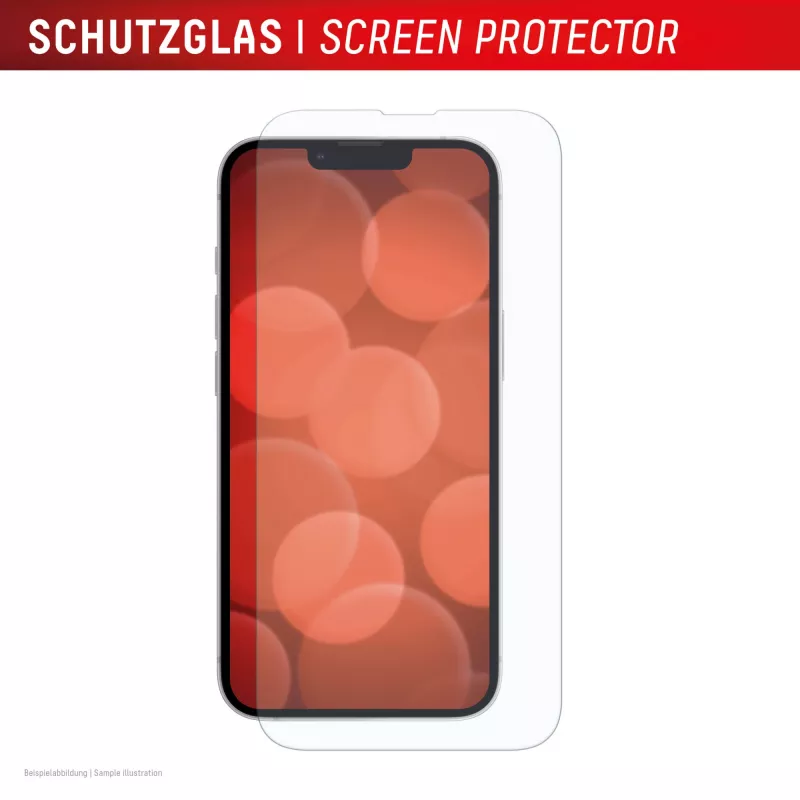 Película de proteção de ecrã e capa e.v.i. Displex para Apple iPhone 16e/17e, vidro temperado, transparente, resistente a riscos