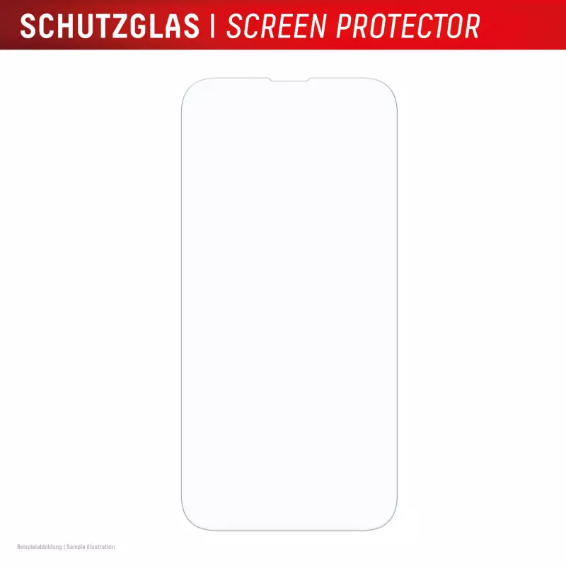 Película de proteção em vidro temperado Displex (10H) e.v.i. para Apple iPhone 16e/17e — resistente a riscos, sujidade e choques, transparente