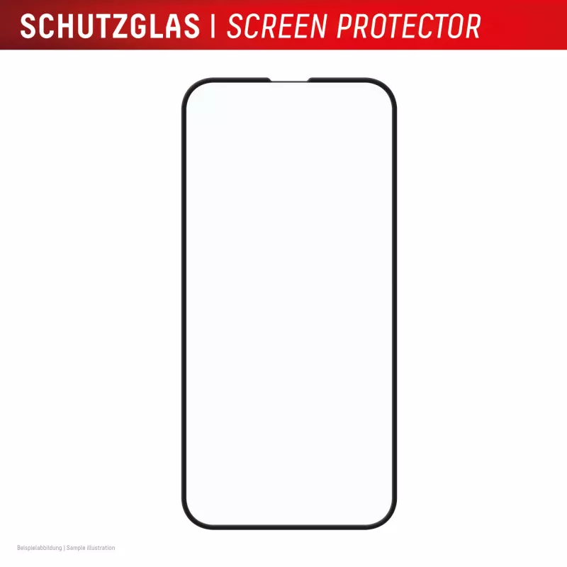 Vidro de proteção premium Displex em vidro temperado (cobertura total, 10H) para Apple iPhone 16e/17e