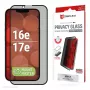 Proteção de ecrã em vidro temperado com privacidade e.v.i. Displex (10H) para Apple iPhone 16e/17e com filtro de privacidade, resistente a choques e riscos