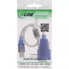 Cabo adaptador USB para série InLine 33304X com ferrite, USB-A para ficha Sub-D de 9 pinos