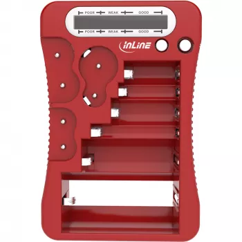 Testador de pilhas InLine 01285R com visor LCD