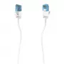 Cabo de rede fino flexível Hama branco 0,75 m Cat6a U/UTP (UTP)