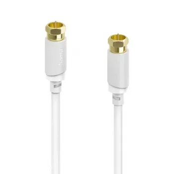 Cabo coaxial Hama 00202020 3 m tipo F branco