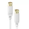 Cabo coaxial Hama 00202020 3 m tipo F branco
