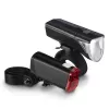 Hama 00185838 Conjunto de luzes LED para bicicleta, dianteira e traseira, pilhas, StVZO