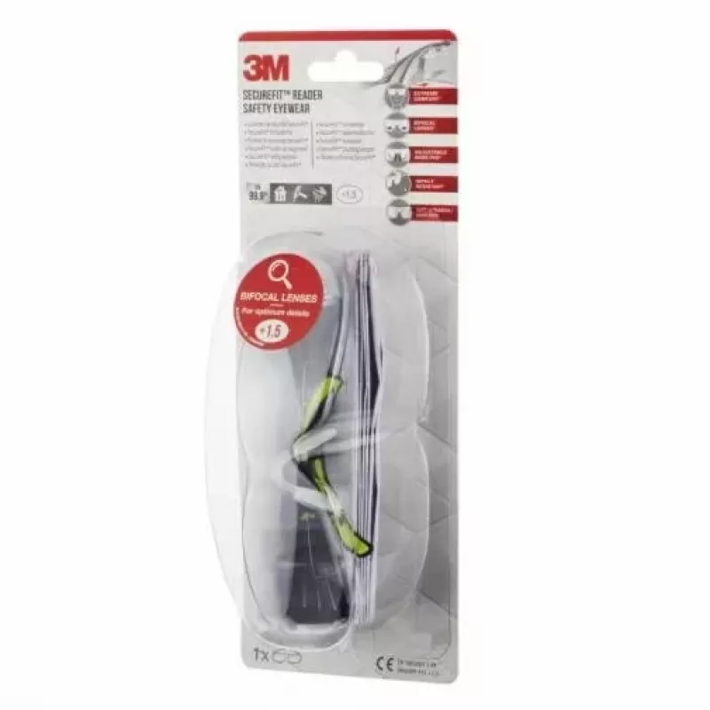 3M SF415C1 Óculos de proteção policarbonato (PC) preto, amarelo