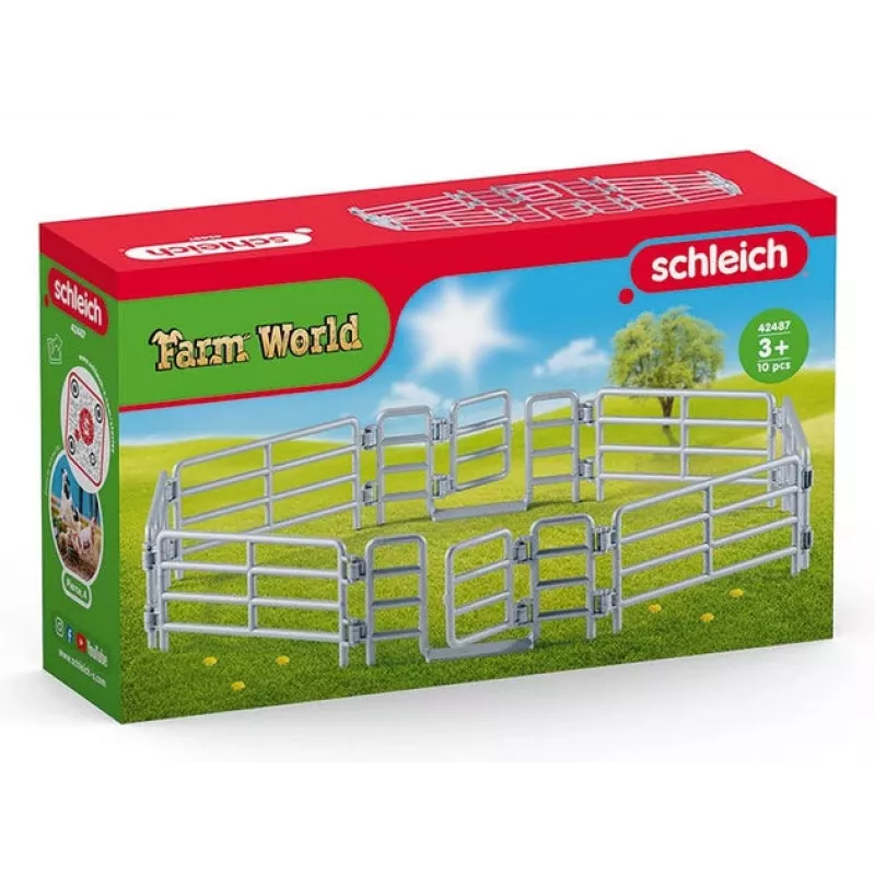 schleich Cerca de pasto, cerca para figuras de brincar, 3 ano(s), prateado