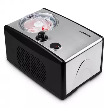 MEDION MD 18387 Máquina de gelo com compressor 1,5 L 150 W preto, prateado