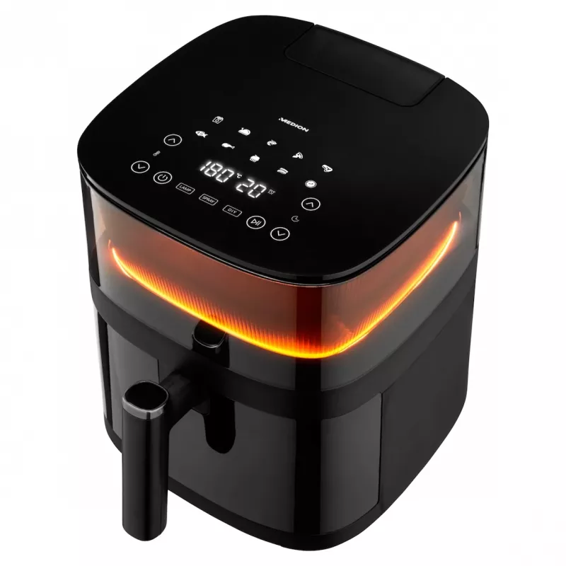 MEDION LIFE X10 XL Single 5 L 1500 W fritadeira de ar quente preta