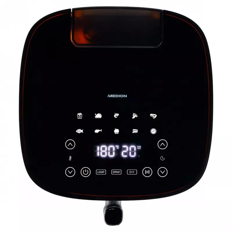 MEDION LIFE X10 XL Single 5 L 1500 W fritadeira de ar quente preta
