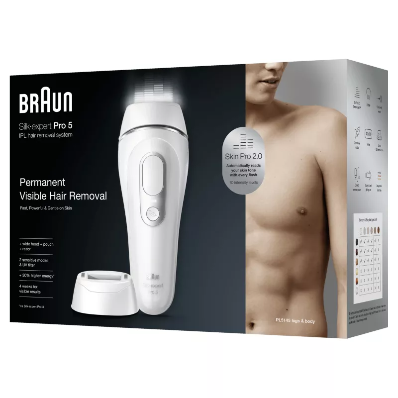 Braun Silk-expert Pro Silk·expert Pro 5 PL5145 Luz pulsada intensa (IPL) prateado, branco