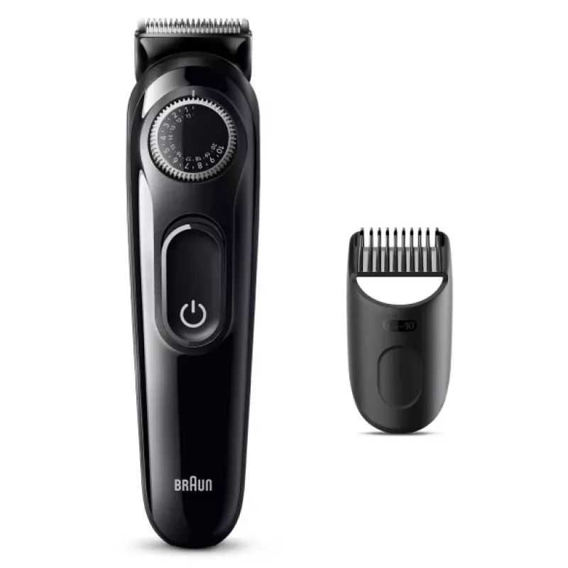 Braun BeardTrimmer 3 Beard Trm 3 BT3400, lavável, pilha, preto