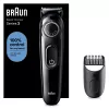 Braun BeardTrimmer 3 Beard Trm 3 BT3400, lavável, pilha, preto