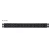 ATEN Basic Metered 1U PDU com proteção contra sobretensão, Basic, Metered, 1U, Preto, LCD, 18 saídas AC, conector fêmea C13