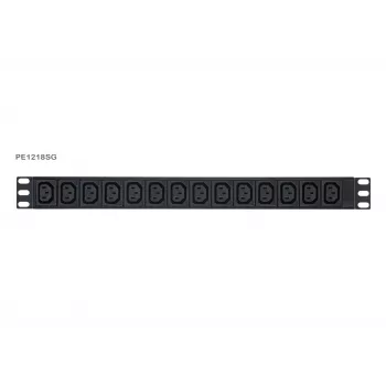 ATEN Basic Metered 1U PDU com proteção contra sobretensão, Basic, Metered, 1U, Preto, LCD, 18 saídas AC, conector fêmea C13