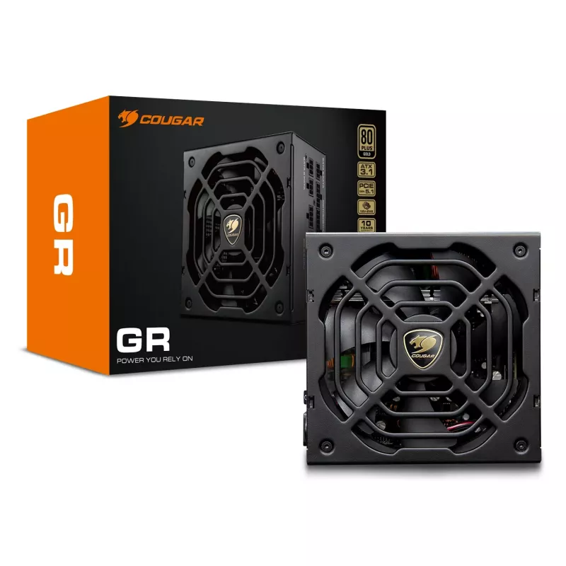 Fonte de alimentação COUGAR GR 1000W ATX3.1 PCIE 5.1 80 PLUS Gold, 1000 W, 20+4 Pin ATX, ventoinha de 120 mm