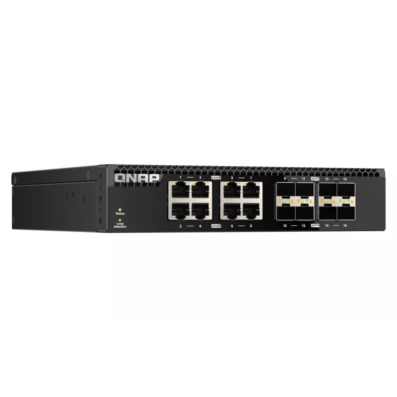 QNAP QSW-3216R-8S8T Switch de rede Unmanaged L2 10G Ethernet (100/1000/10000) Preto