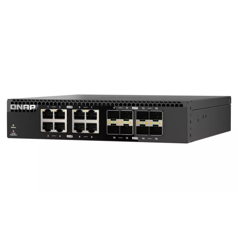 QNAP QSW-3216R-8S8T Switch de rede Unmanaged L2 10G Ethernet (100/1000/10000) Preto