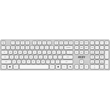 MSI FORGE K210 W COMBO WHITE US Teclado Rato incluído Home/Office USB QWERTY US English
