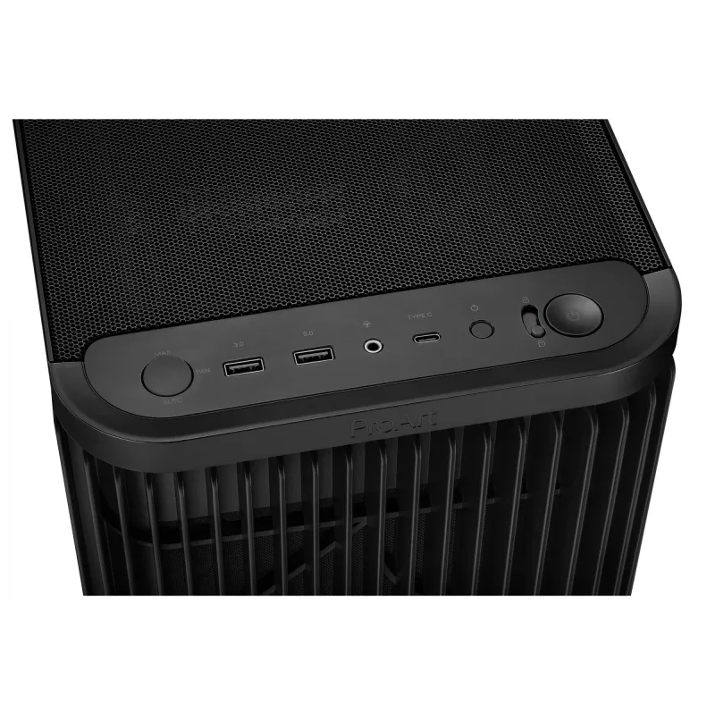 Caixa de PC ASUS ProArt PA401 Mesh Panel Preto, ATX, 2x160mm frente, 1x120mm traseira, 2x3,5