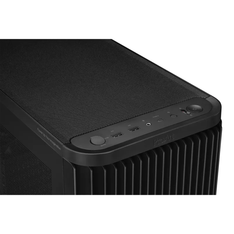 Caixa de PC ASUS ProArt PA401 Mesh Panel Preto, ATX, 2x160mm frente, 1x120mm traseira, 2x3,5