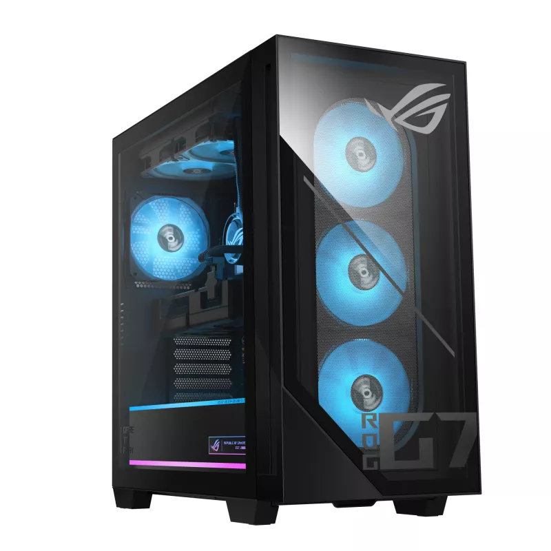 ASUS ROG G700 GM700TZ-R8400F004WS AMD Ryzen™ 5 8400F 32 GB DDR5-SDRAM 1 TB SSD NVIDIA GeForce RTX 5060 Ti Windows 11 Home Tower PC Preto