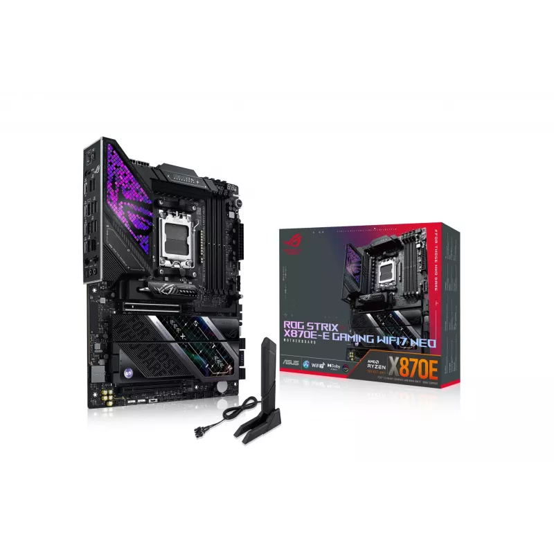 Motherboard ASUS ROG STRIX X870E-E GAMING WIFI7 NEO — AM5, Chipset X870E, suporte PCIe, Wi‑Fi 7