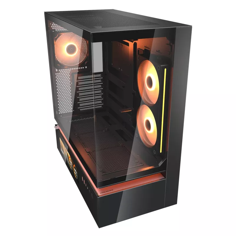 Cougar CFV235 Vision Midi Tower Caixa de PC, ARGB, LCD de 9,16
