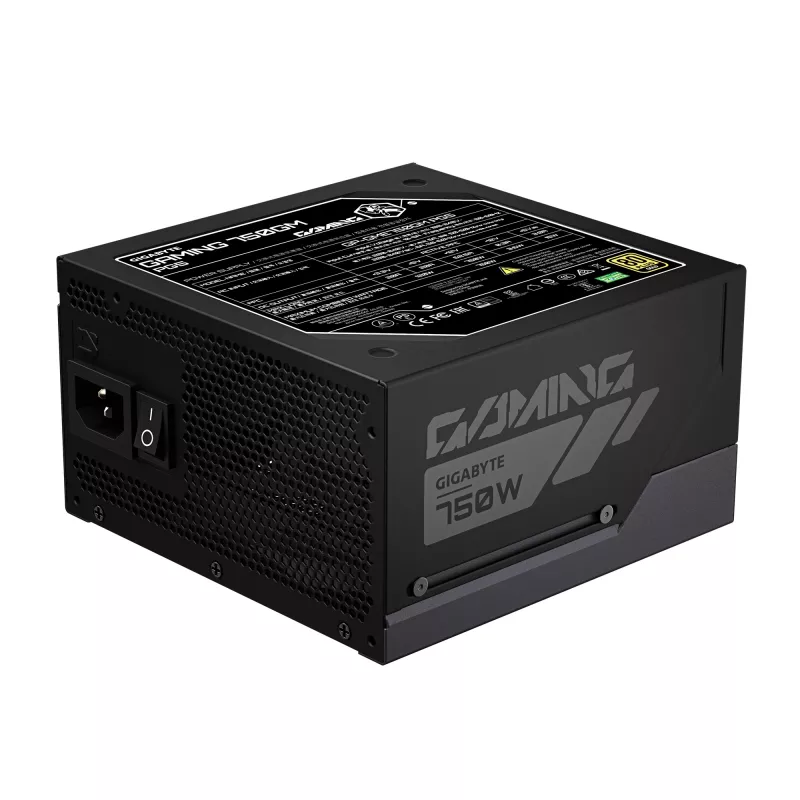 GIGABYTE GAMING 750GM PG5 Fonte de alimentação - PCIe 5.1, 80 PLUS Gold, estrutura totalmente modular, ventoinha de 135 mm, compatível com ATX 3.1, ficha EU