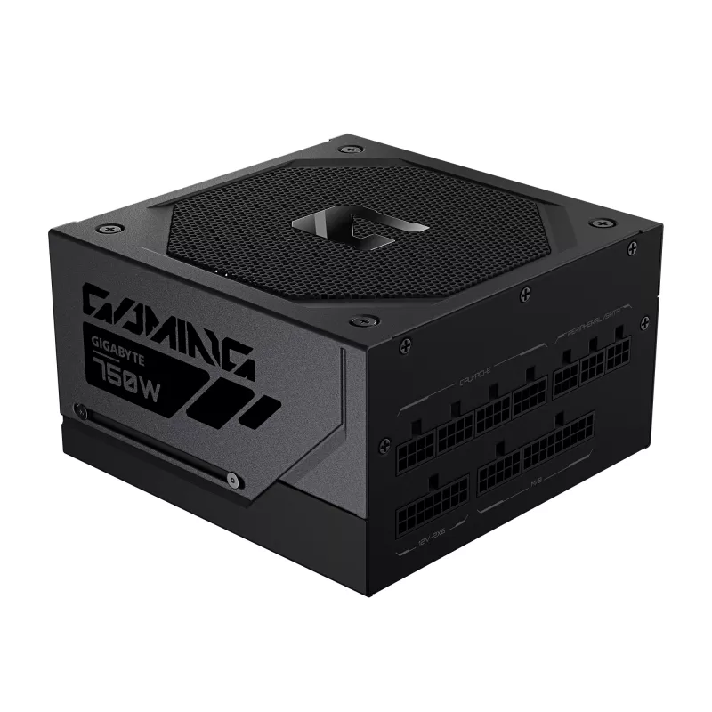 GIGABYTE GAMING 750GM PG5 Fonte de alimentação - PCIe 5.1, 80 PLUS Gold, estrutura totalmente modular, ventoinha de 135 mm, compatível com ATX 3.1, ficha EU