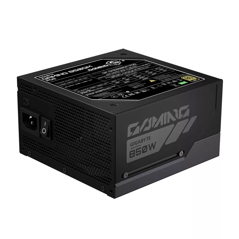 GIGABYTE GAMING 850GM PG5 Fonte de alimentação – PCIe 5.1, 80 PLUS Gold, design totalmente modular, ventoinha de 135 mm, compatível com ATX 3.1, ficha EU