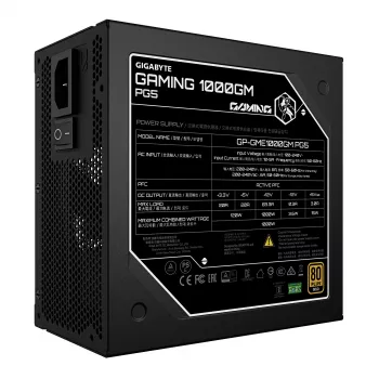 GIGABYTE GAMING 1000GM PG5 Fonte de alimentação - PCIe 5.1, 80 PLUS Gold, estrutura totalmente modular, ventoinha de 135 mm, compatível com ATX 3.1, ficha EU