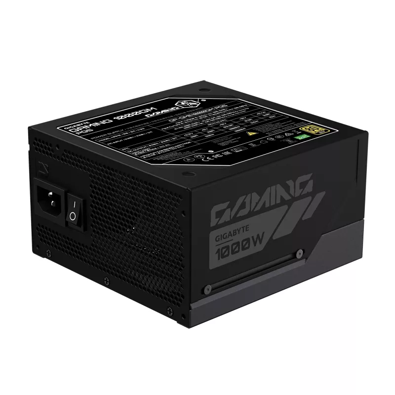 GIGABYTE GAMING 1000GM PG5 Fonte de alimentação - PCIe 5.1, 80 PLUS Gold, estrutura totalmente modular, ventoinha de 135 mm, compatível com ATX 3.1, ficha EU