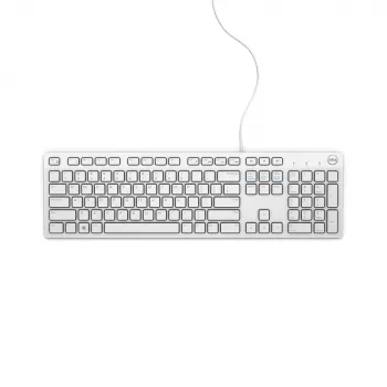 Teclado DELL KB216 universal USB QWERTY nórdico branco