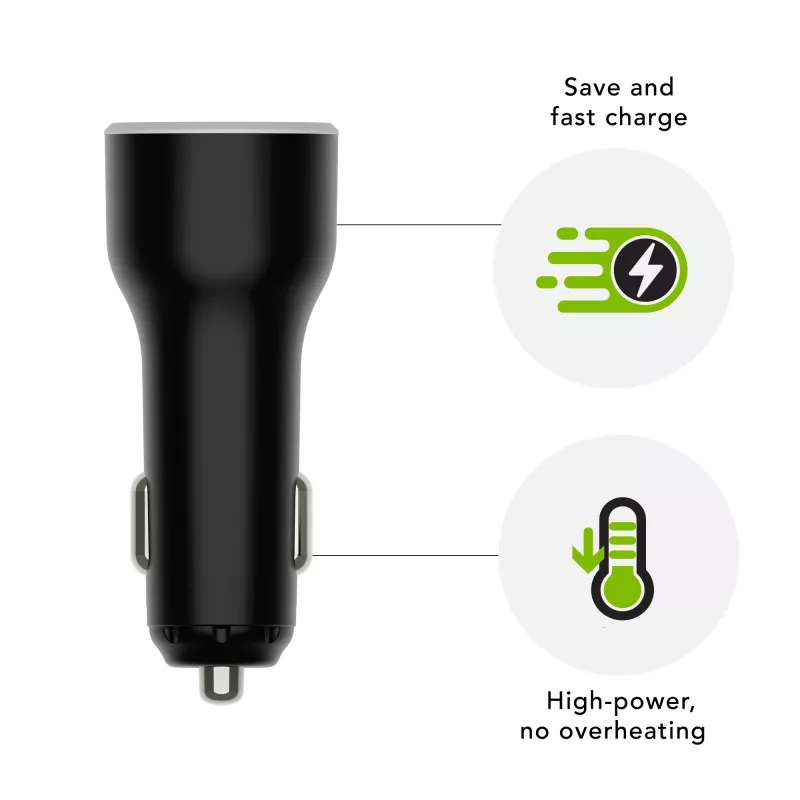 Carregador de automóvel USB-C 65W da dbramante1928 re-charge – isqueiro 12–24V, 1× USB-C, preto