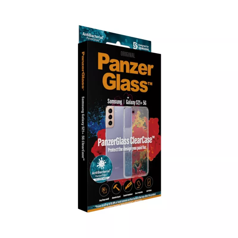 PanzerGlass ® ClearCase™ Samsung Galaxy S21 Plus 5G, Capa, Samsung, Samsung - Galaxy S21+, Transparente