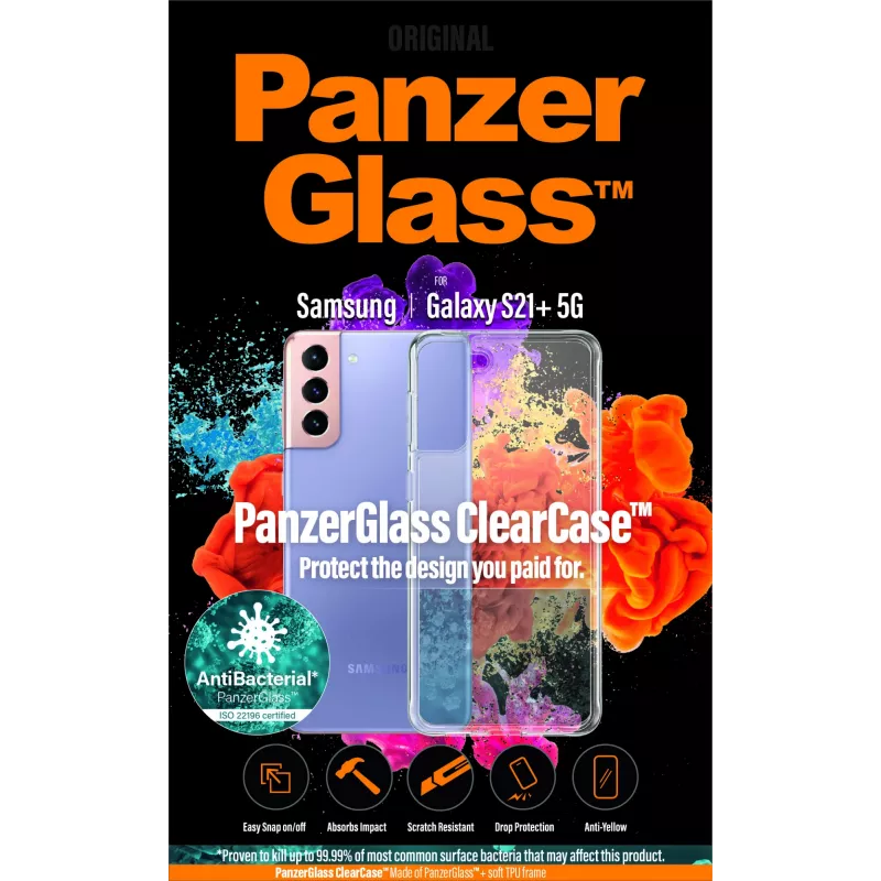 PanzerGlass ® ClearCase™ Samsung Galaxy S21 Plus 5G, Capa, Samsung, Samsung - Galaxy S21+, Transparente