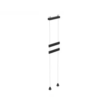 Ergonomic Solutions SpacePole Sinalização digital Montagem com cabo de aço para janela 5m